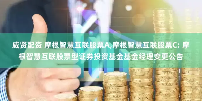 威贤配资 摩根智慧互联股票A,摩根智慧互联股票C: 摩根智慧互联股票型证券投资基金基金经理变更公告