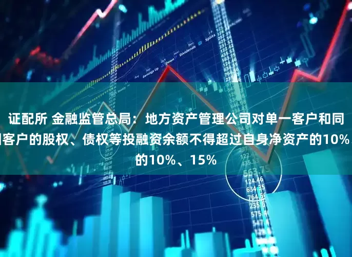 证配所 金融监管总局：地方资产管理公司对单一客户和同一集团客户的股权、债权等投融资余额不得超过自身净资产的10%、15%